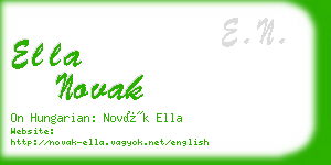 ella novak business card